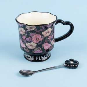Porcelain Mug with Metal Spoon 400 ml - Image 2