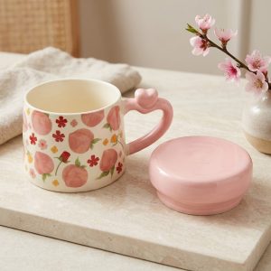 Porcelain Mug with Lid 350 ml - Image 1