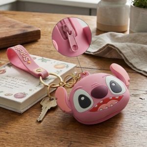 Disney Stitch Silicone Coin Purse & Keychain - Image 1