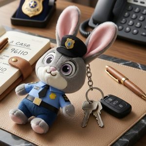 Disney Zootopia Judy Hop Furry Keychain - Image 1
